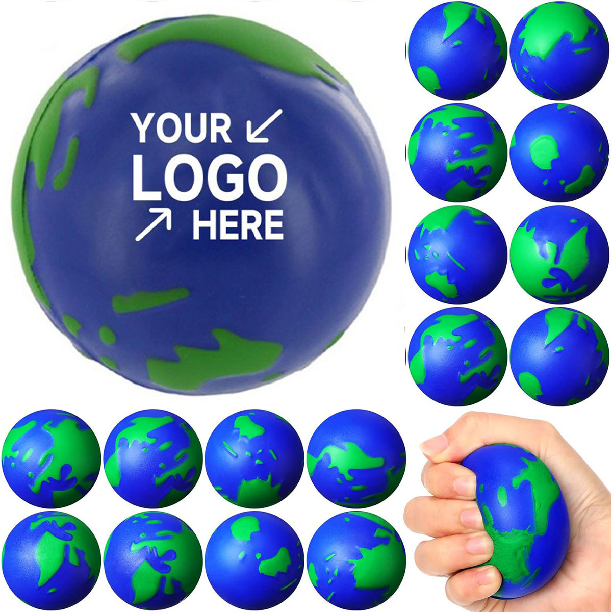 Spray Paint Earth Stress Relief Squeeze Ball