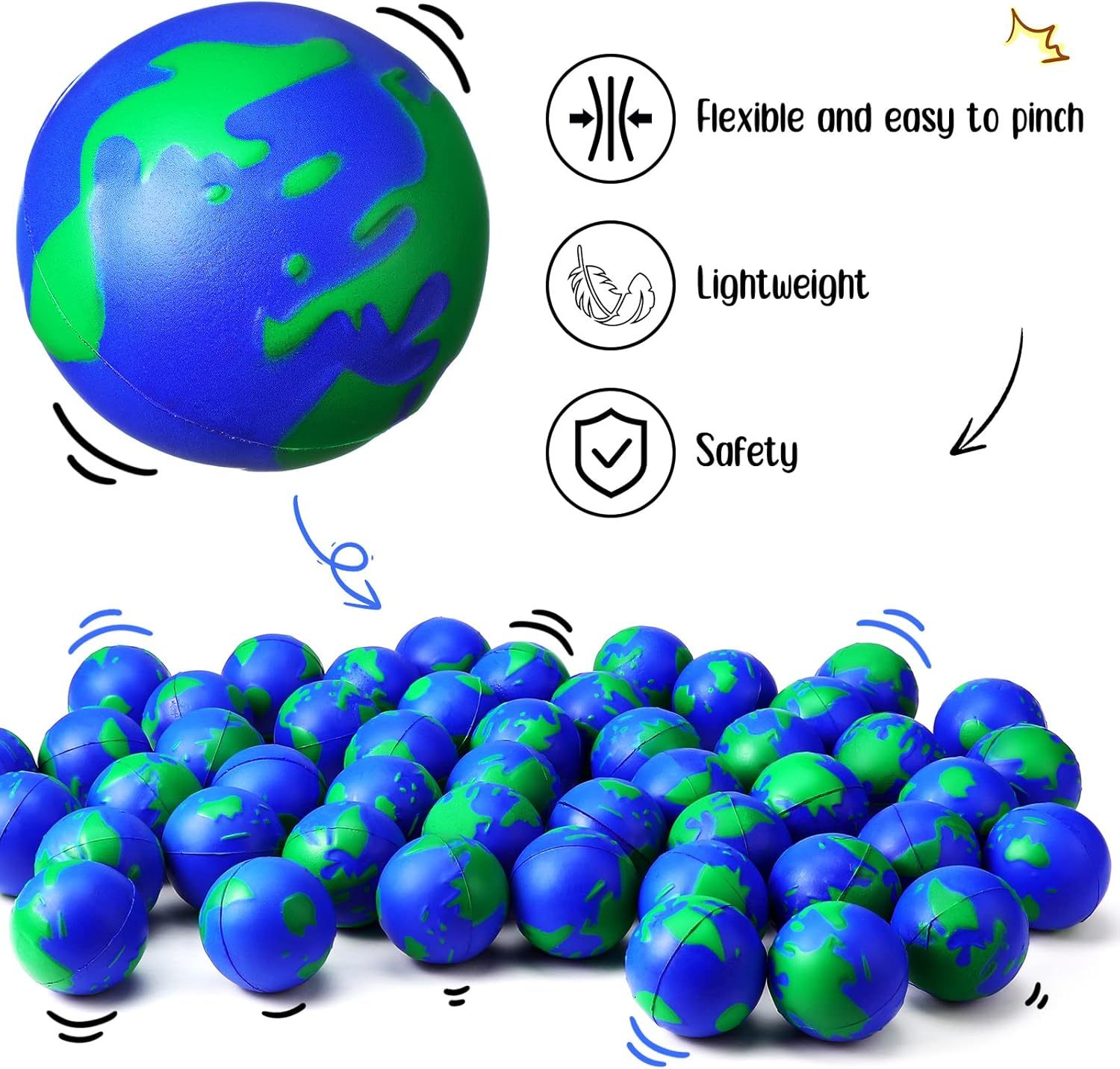 Spray Paint Earth Stress Relief Squeeze Ball
