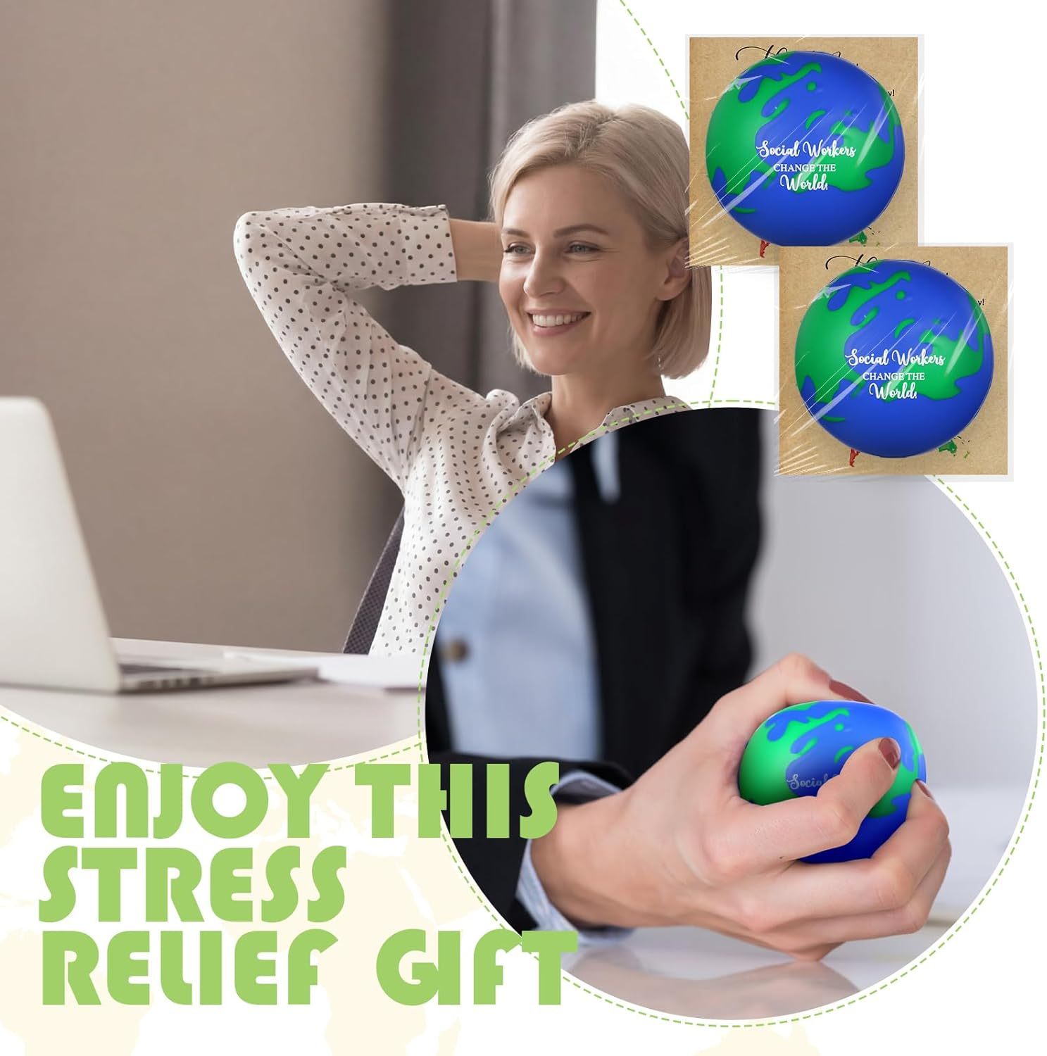 Spray Paint Earth Stress Relief Squeeze Ball
