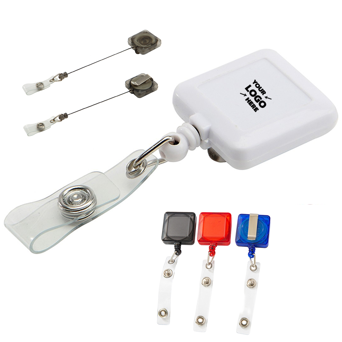 Square Retractable Badge Reel