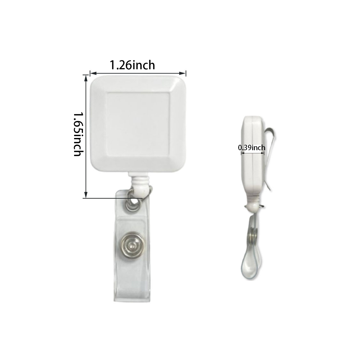 Square Retractable Badge Reel