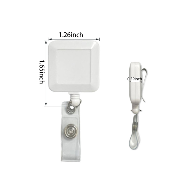 Square Retractable Badge Reel