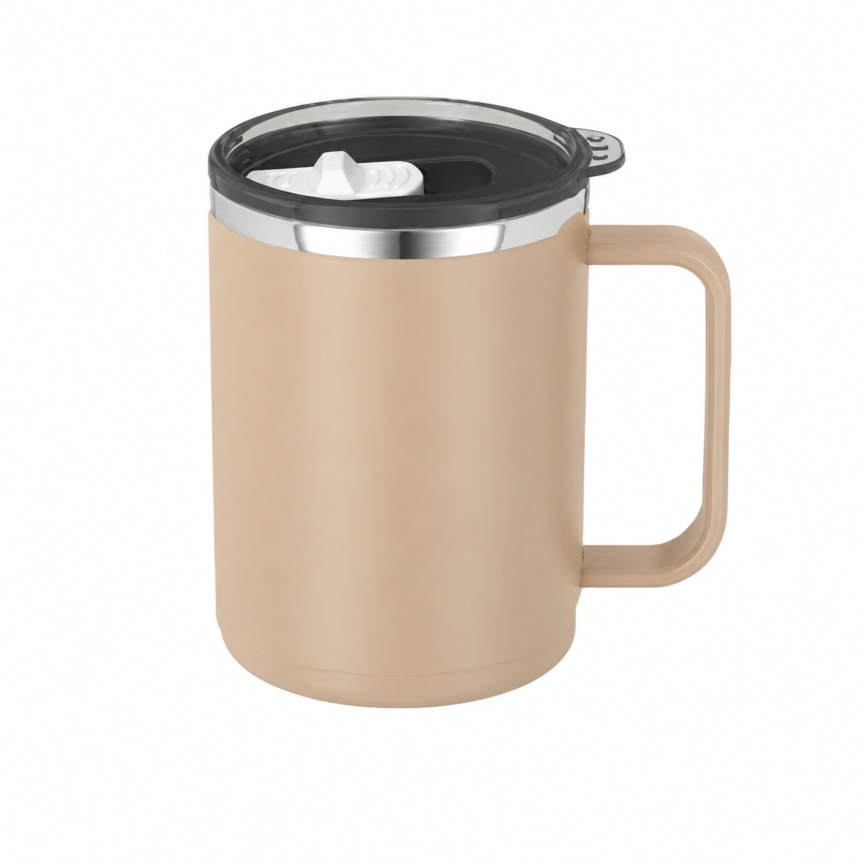 15 Oz Stainless Steel Matte Double Wall Coffee Mug With Lid