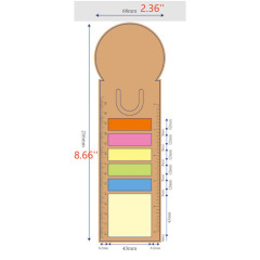 Sticky Note Bookmark with Ruler