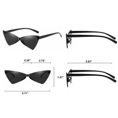 Stylish frameless cat-eye sunglasses