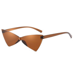 Stylish frameless cat-eye sunglasses