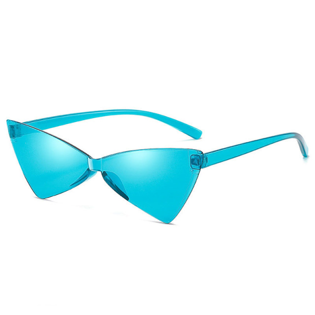 Stylish frameless cat-eye sunglasses