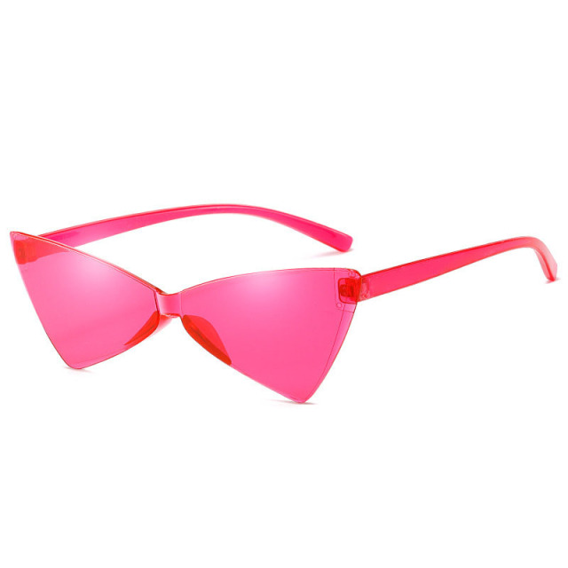 Stylish frameless cat-eye sunglasses