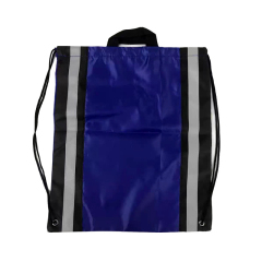 Two Color Reflector Side Strips Drawstring Backpacks