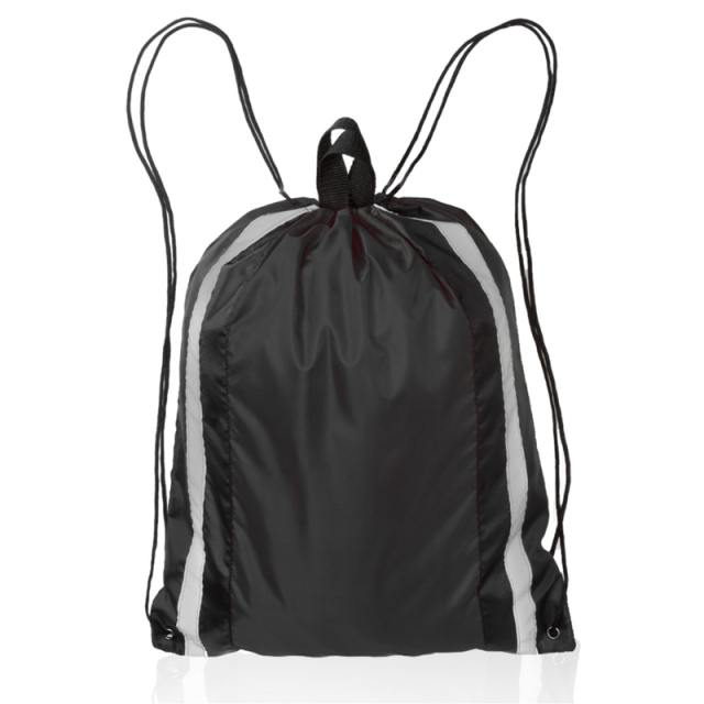 Two Color Reflector Side Strips Drawstring Backpacks