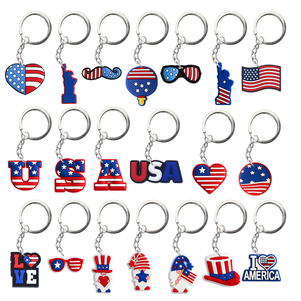 USA Independence Day Keychain