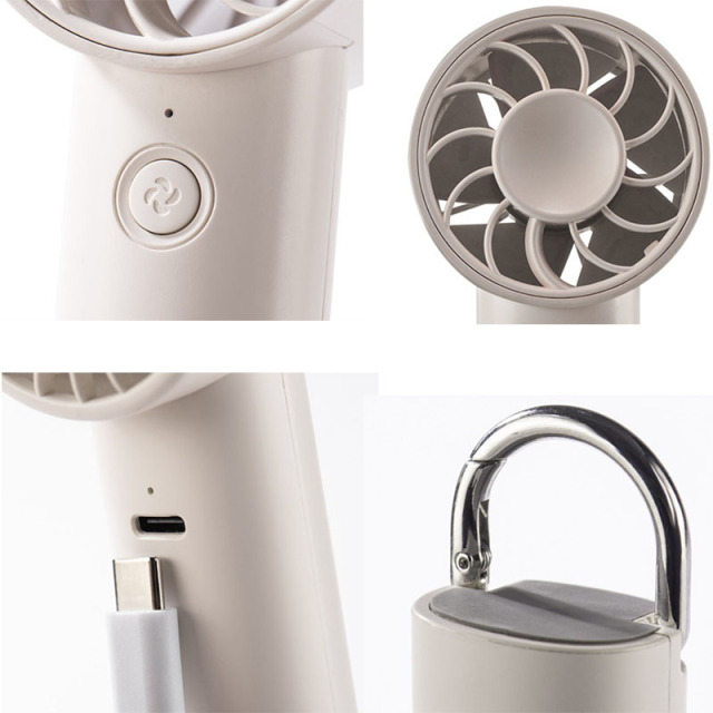 USB Rechargeable Handheld Fan With Clip