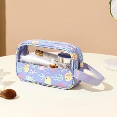 Waterproof Small Cosmetic Bag With Webbing Handle
