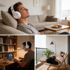 Wireless Bluetooth Headphone With LED Light