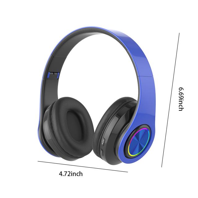 Wireless Bluetooth Headphone With LED Light