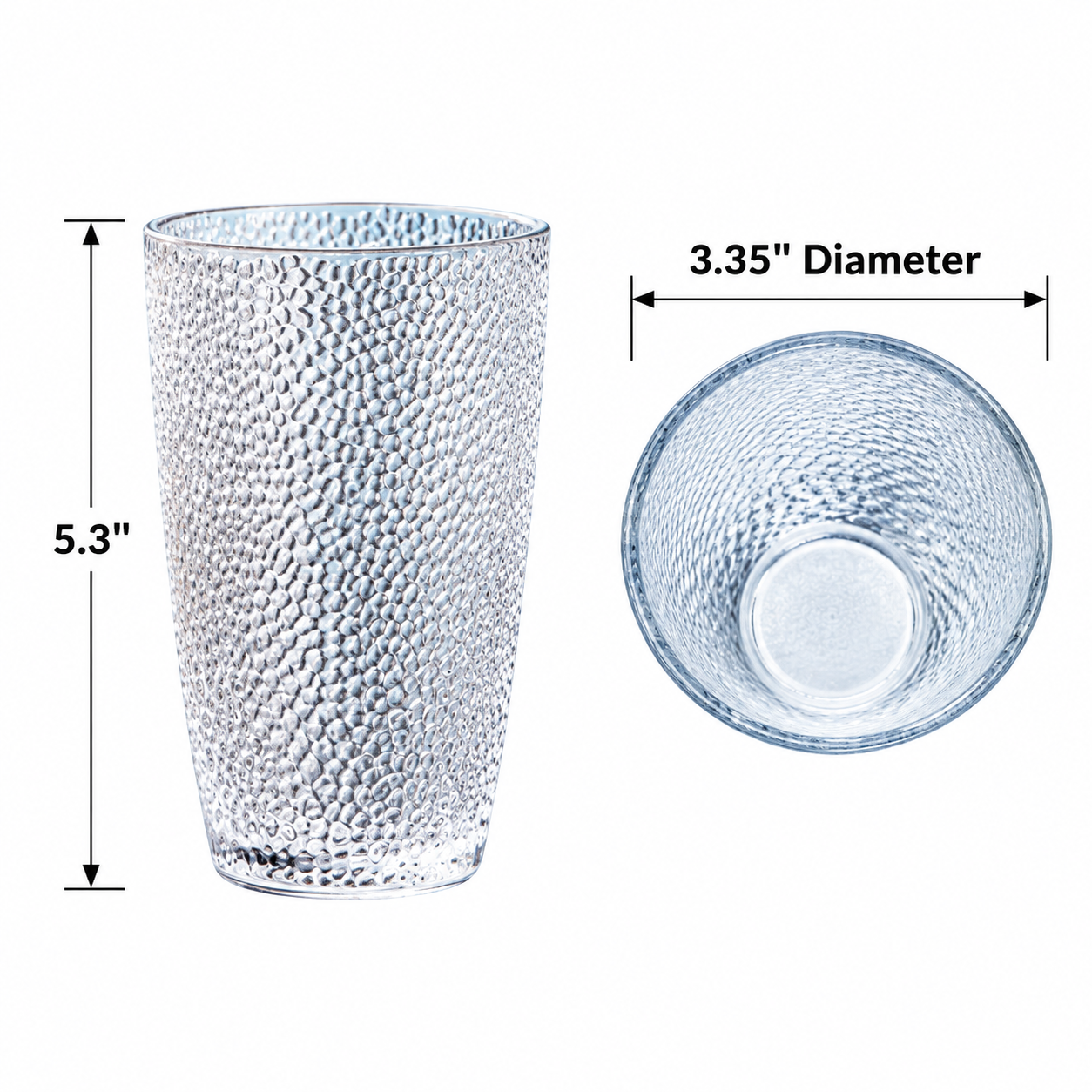 16.9 Oz Hammered Texture PC Beverage Cup
