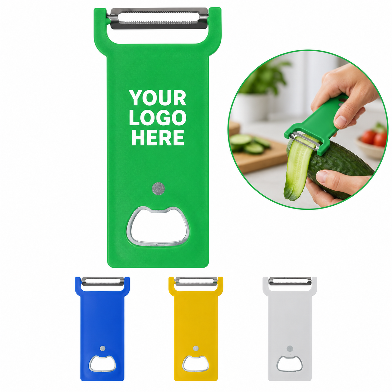 3-In-1 Magnetic Fruit And Vegetable Peeler With Bottle Opener