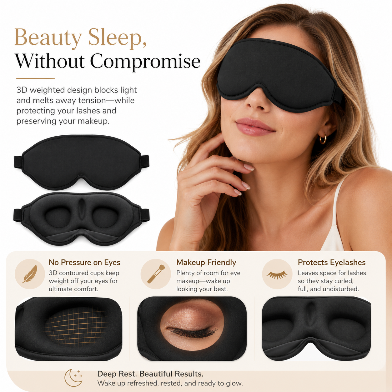 3D Weighted Eye Mask For Sleeping