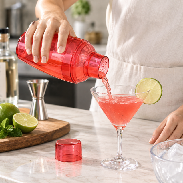 6 Oz 3-Piece PS Cocktail Shaker