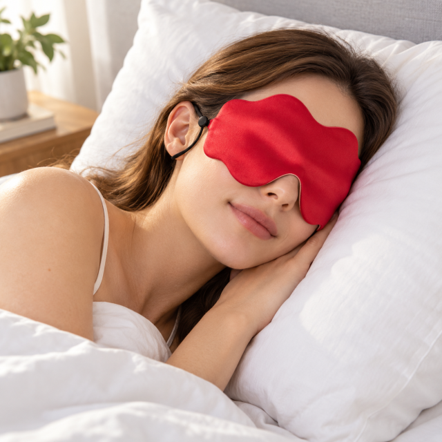 Adjustable Ear-Hook Silk Blackout Sleep Mask