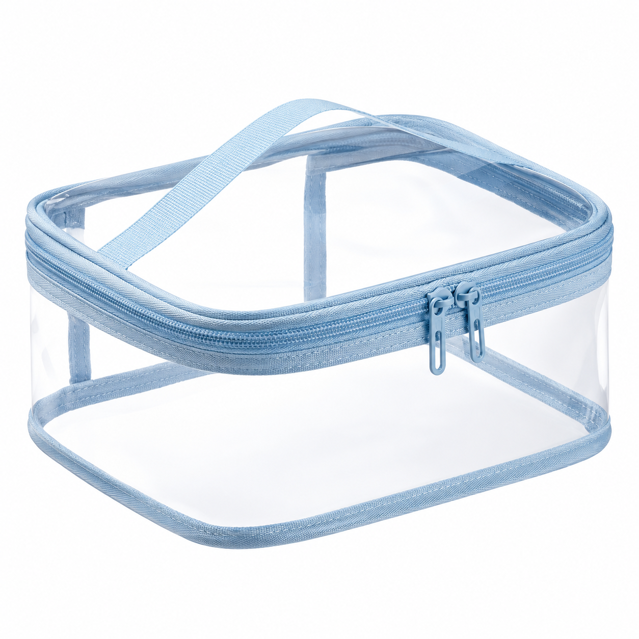 Clear PVC Zippered Travel Toiletry Makeup Bag