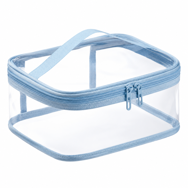 Clear PVC Zippered Travel Toiletry Makeup Bag