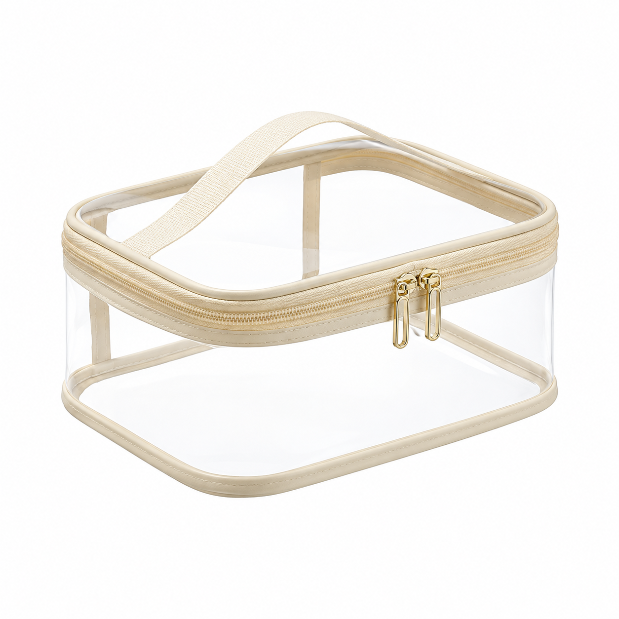Clear PVC Zippered Travel Toiletry Makeup Bag