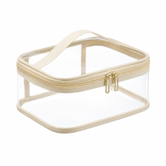 Clear PVC Zippered Travel Toiletry Makeup Bag