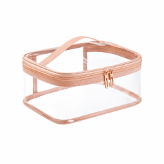 Clear PVC Zippered Travel Toiletry Makeup Bag