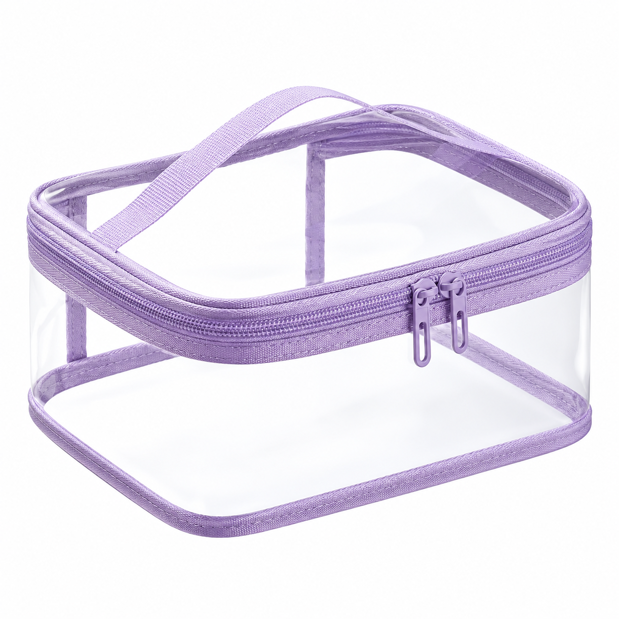 Clear PVC Zippered Travel Toiletry Makeup Bag