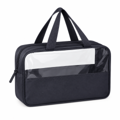 Clear PVC and PU Leather Travel Makeup Bag