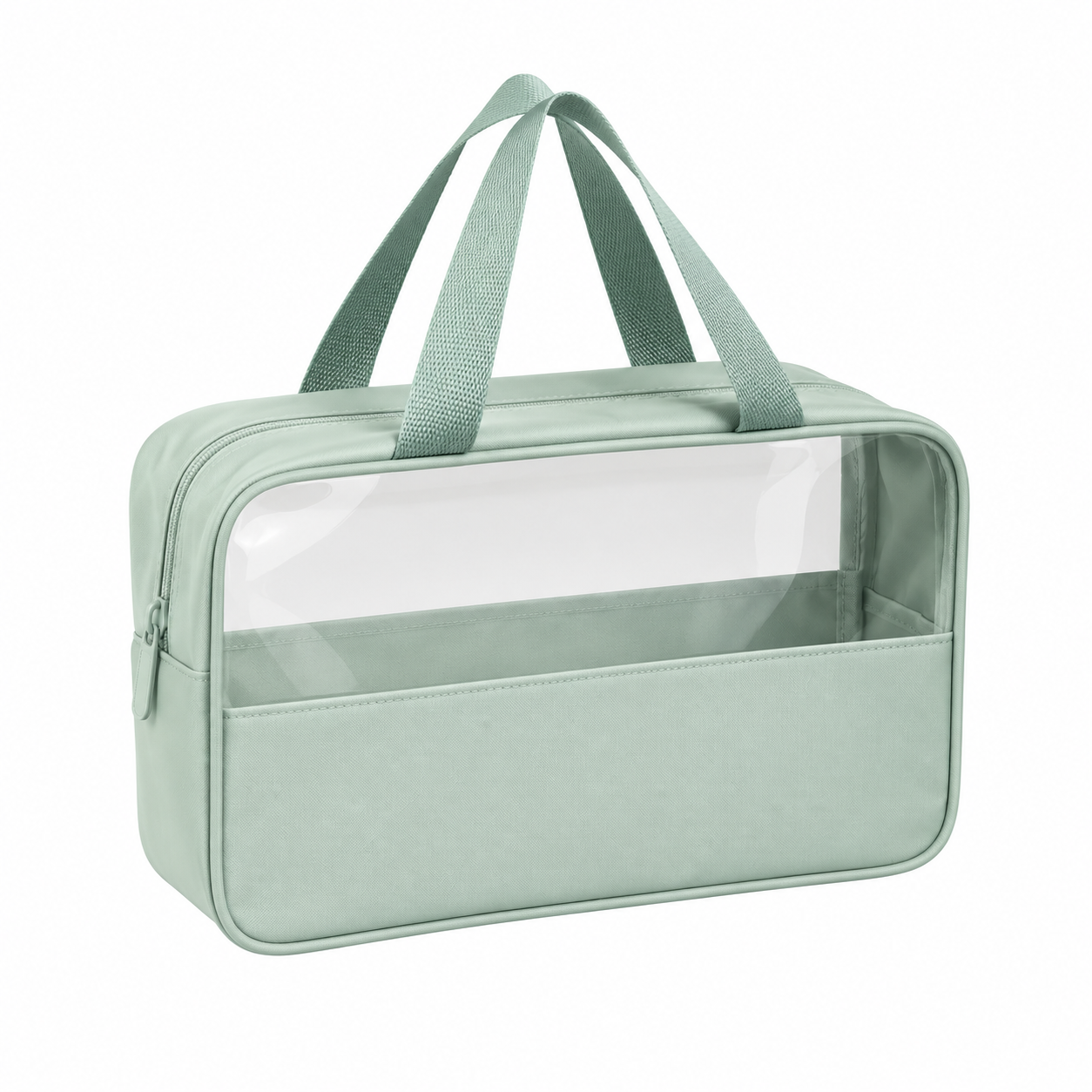 Clear PVC and PU Leather Travel Makeup Bag