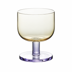 Colored Short-Stem Glass Goblet