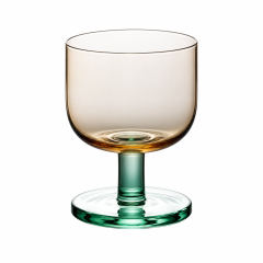 Colored Short-Stem Glass Goblet