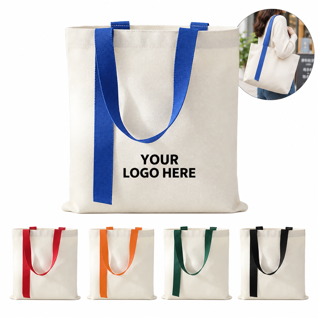 Convertible Shoulder Canvas Tote Bag