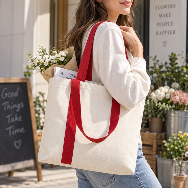 Convertible Shoulder Canvas Tote Bag