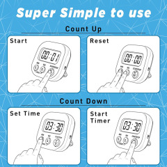 Digital Kitchen Timer With Magnetic Back