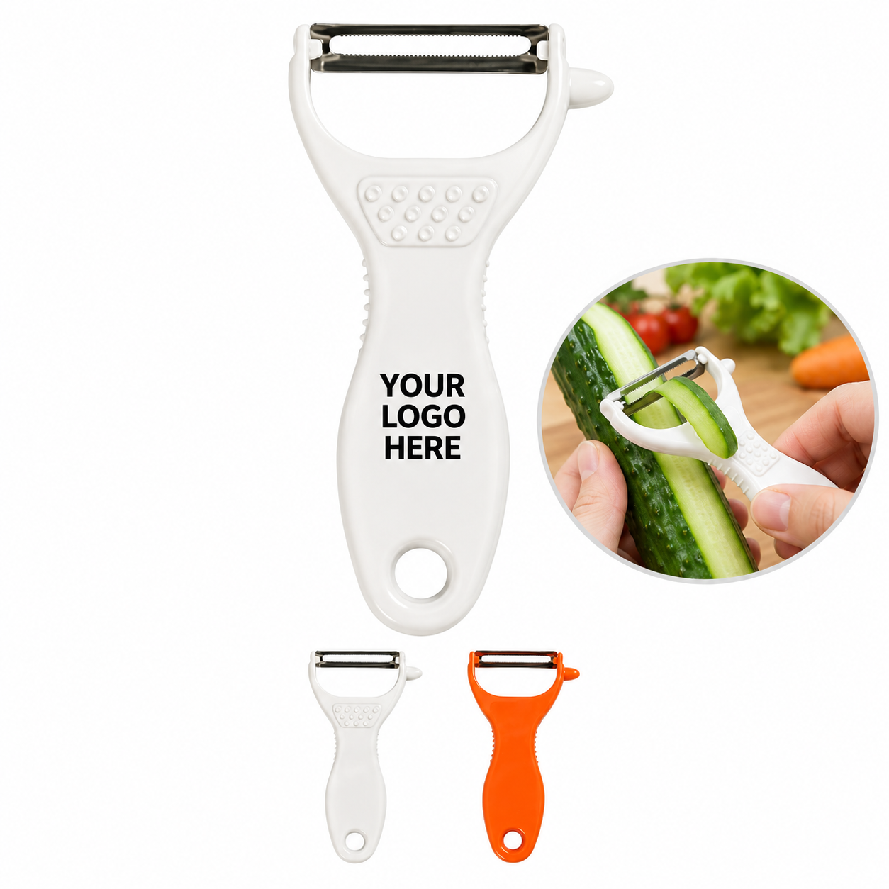 Ergonomic Stainless Steel Vegetable Peeler With Plastic Handle