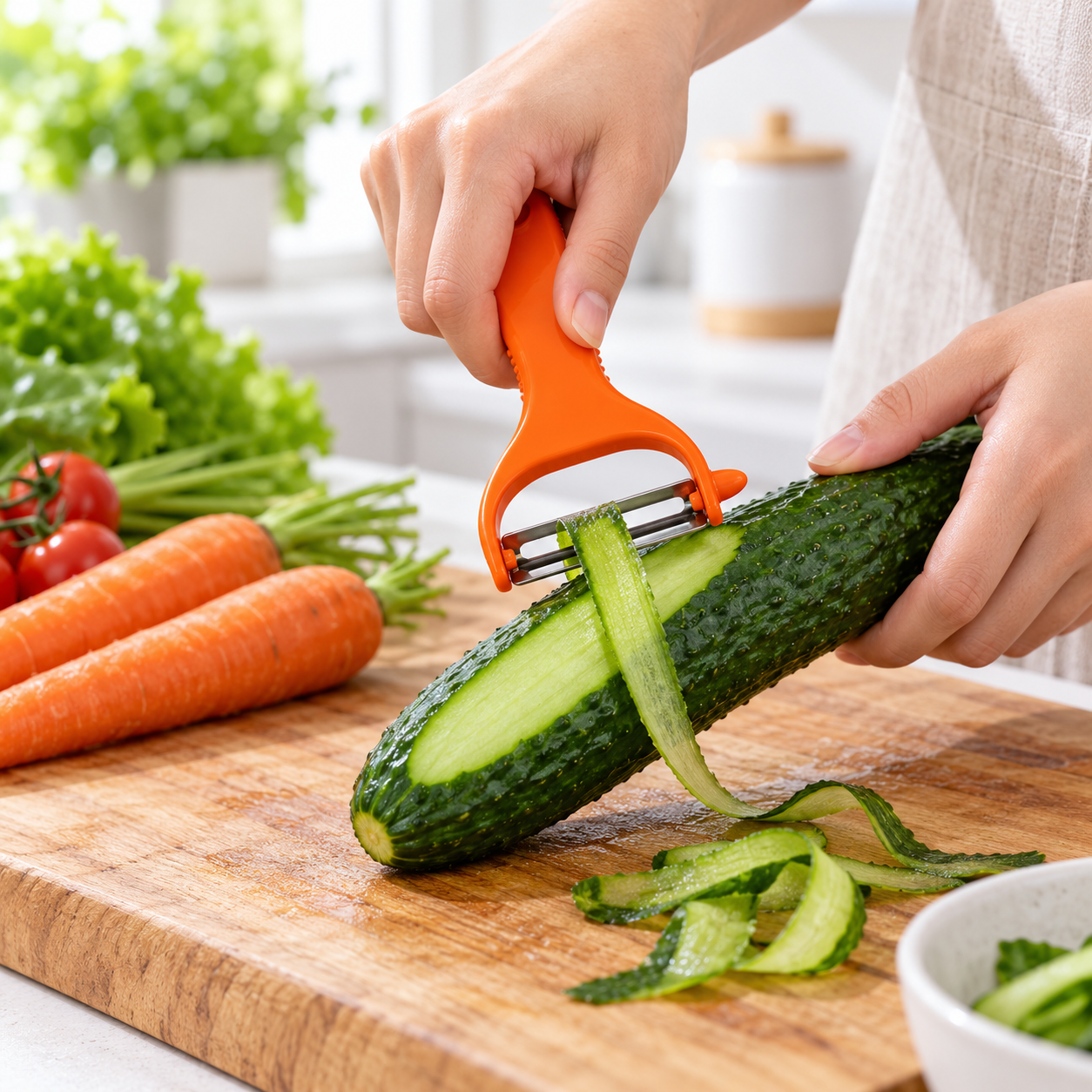 Ergonomic Stainless Steel Vegetable Peeler With Plastic Handle