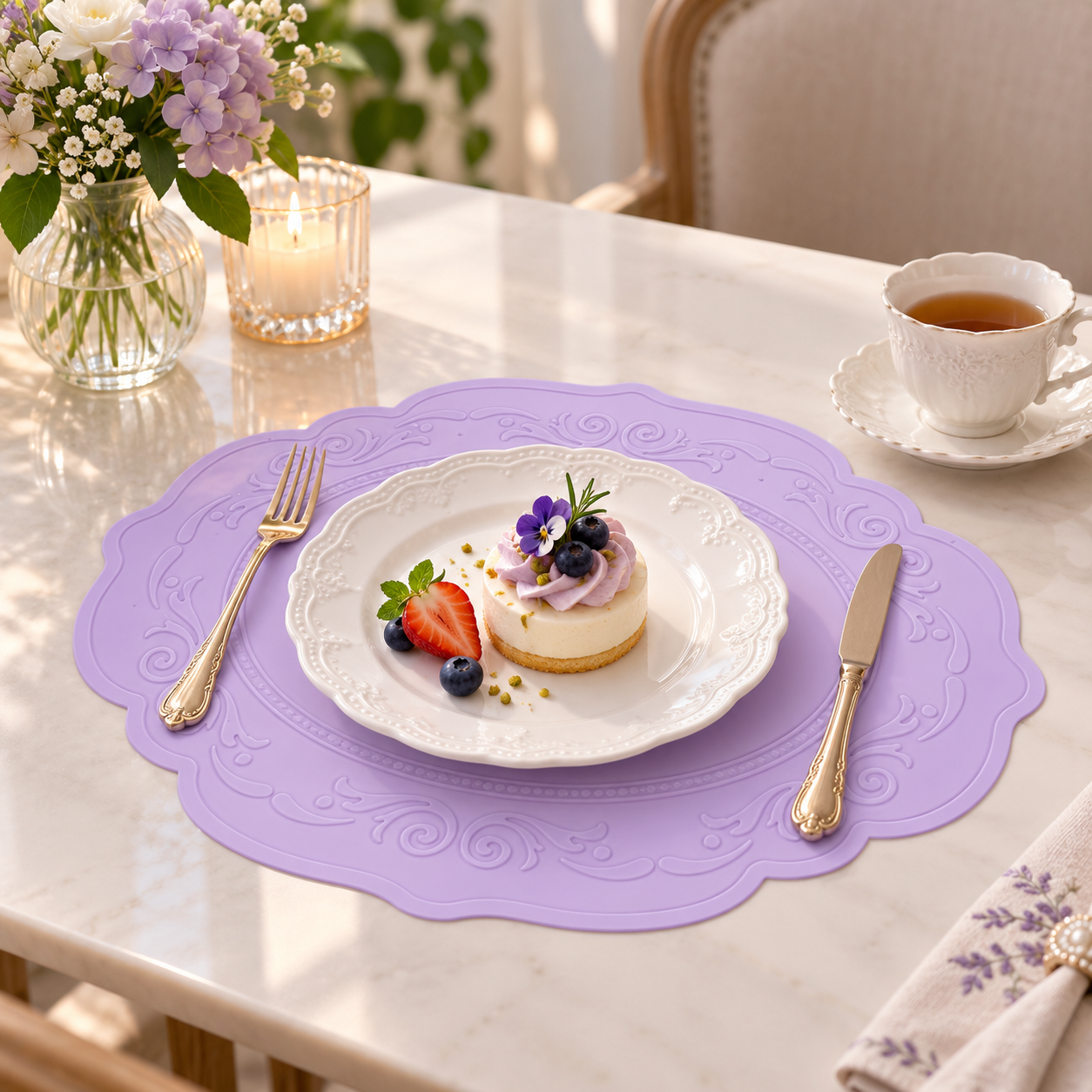 European Vintage Embossed Silicone Placemat