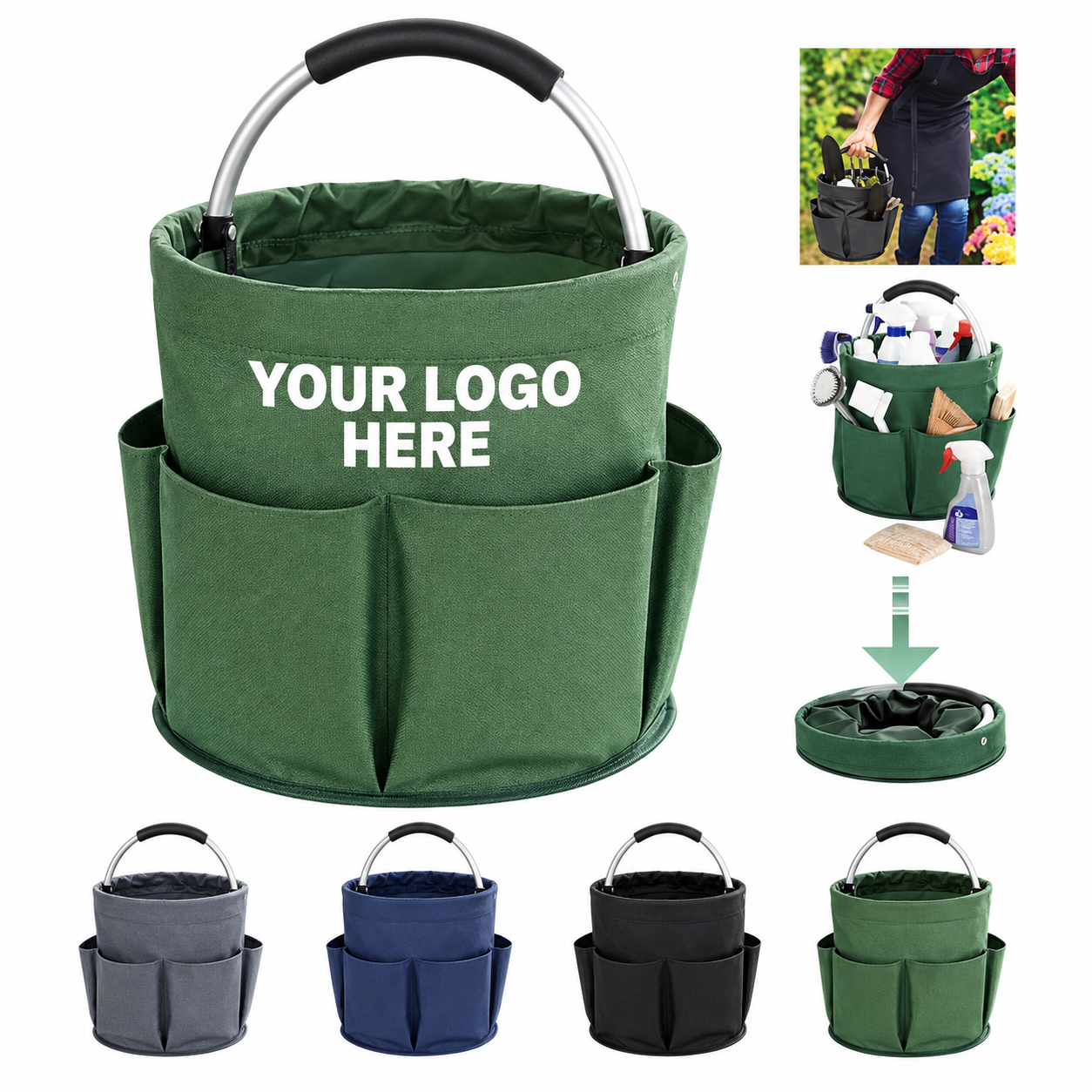 Foldable Oxford Outdoor Picnic Basket