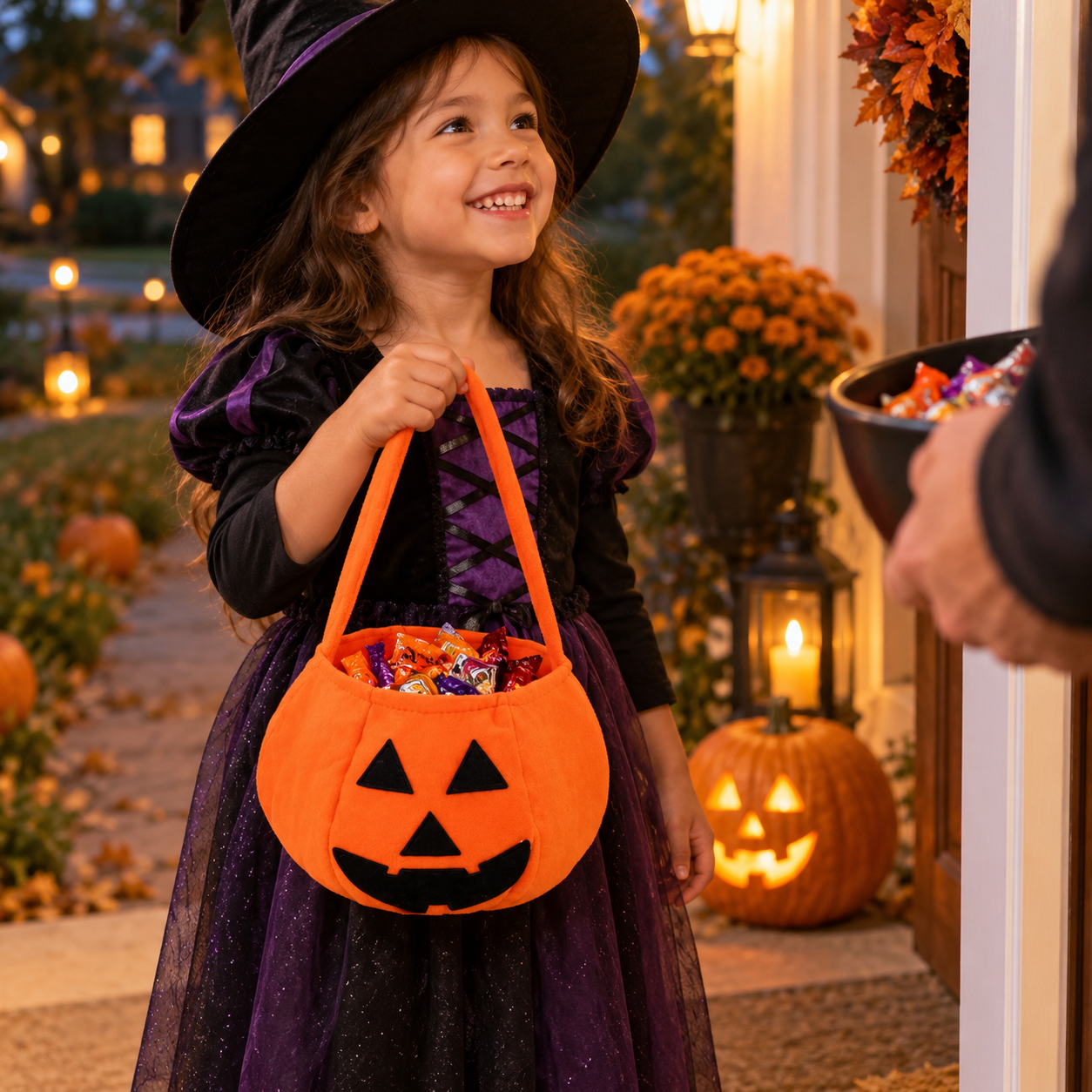 Halloween Pumpkin Non-Woven Candy Tote Bag