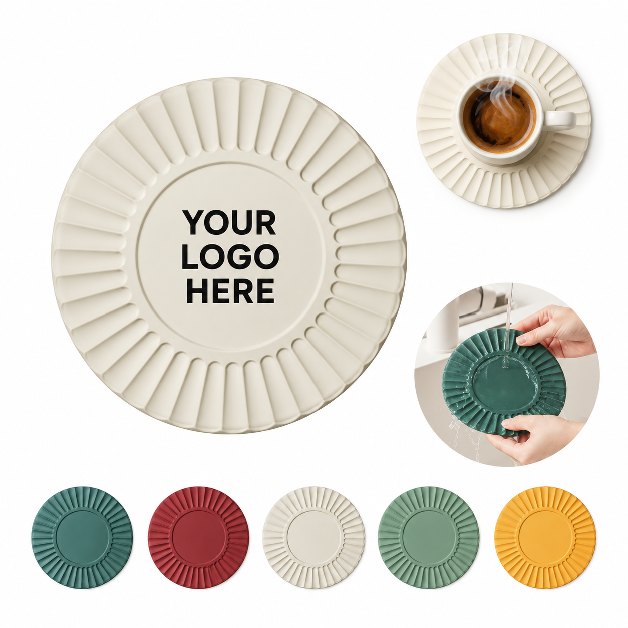 Heat-Resistant Non-Slip Silicone Trivet Mat