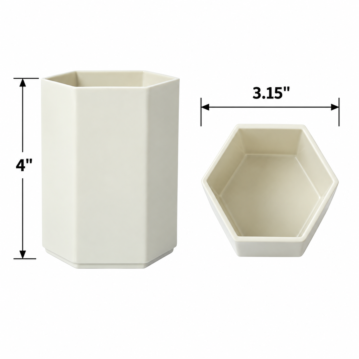 Hexagonal Large Capacity Plastic Pen Holder