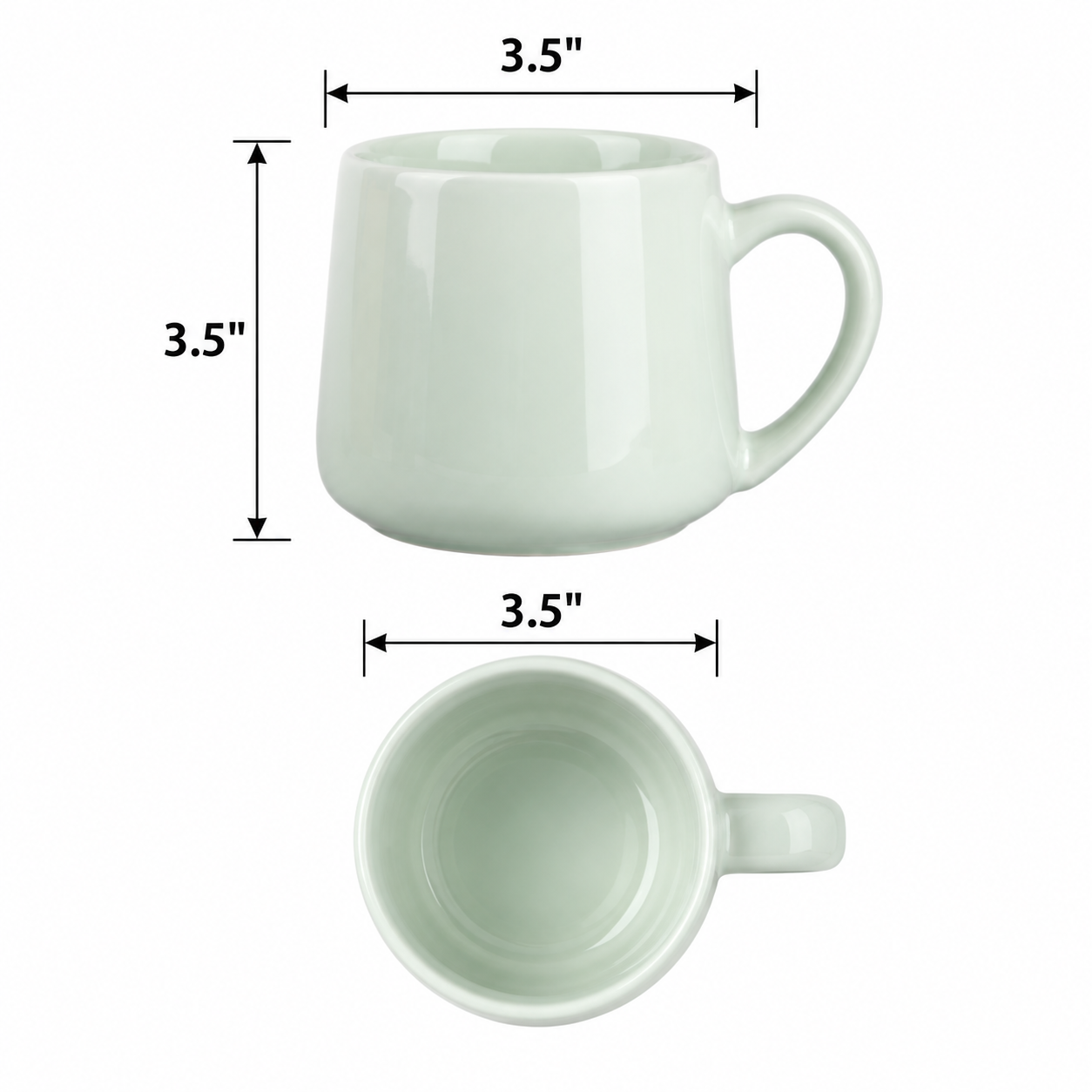 Large Capacity Glossy Ceramic Mug