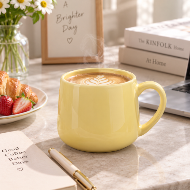 Large Capacity Glossy Ceramic Mug