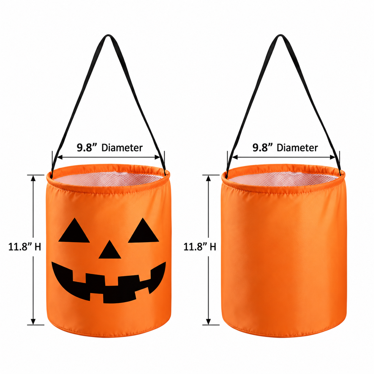 Large Halloween Pumpkin Polyester Candy Tote