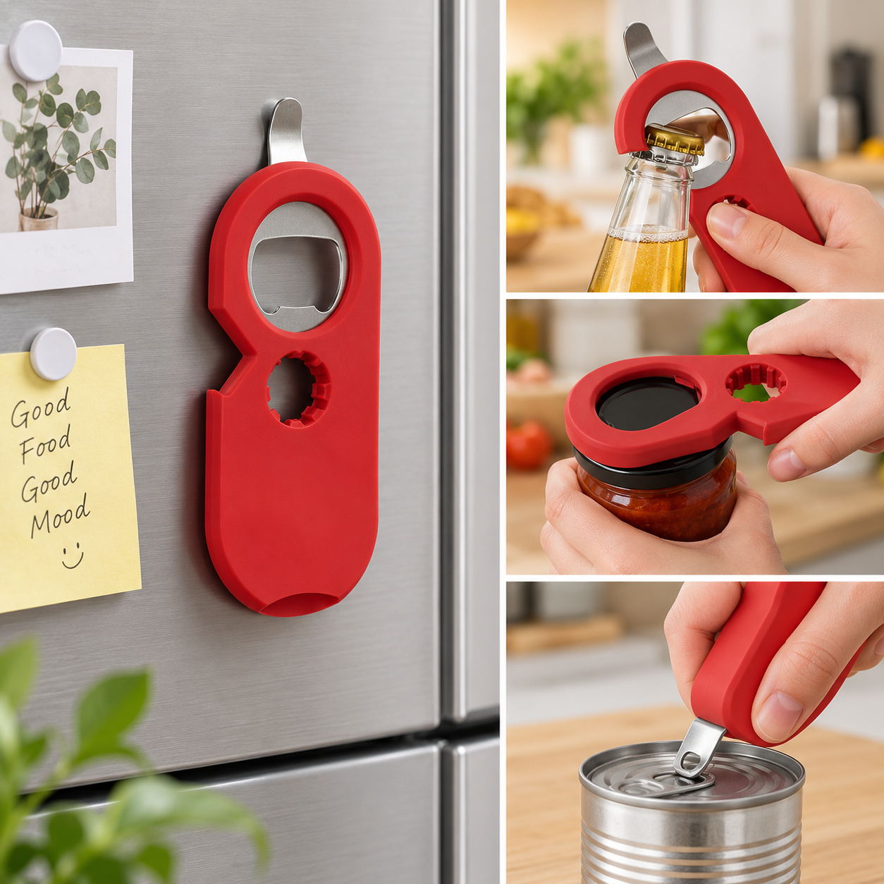 Magnetic Multifunction Bottle And Can Opener