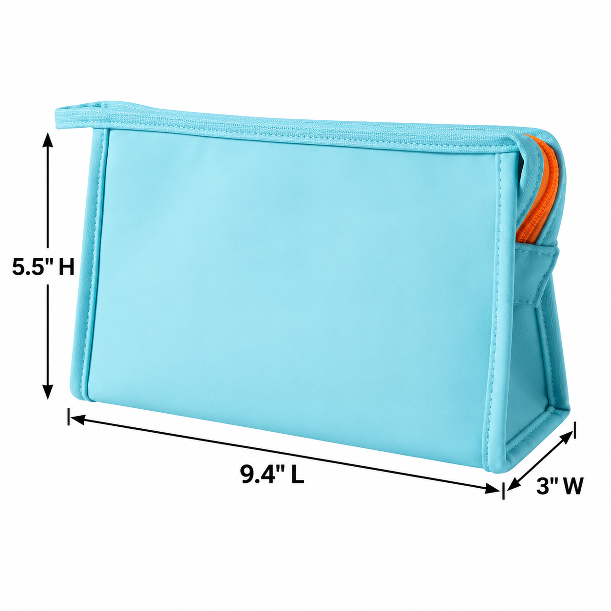 Multi-Compartment Polyester Travel Makeup Bag