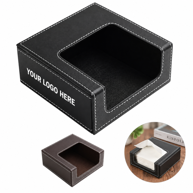 PU Leather Square Tissue Box Cover